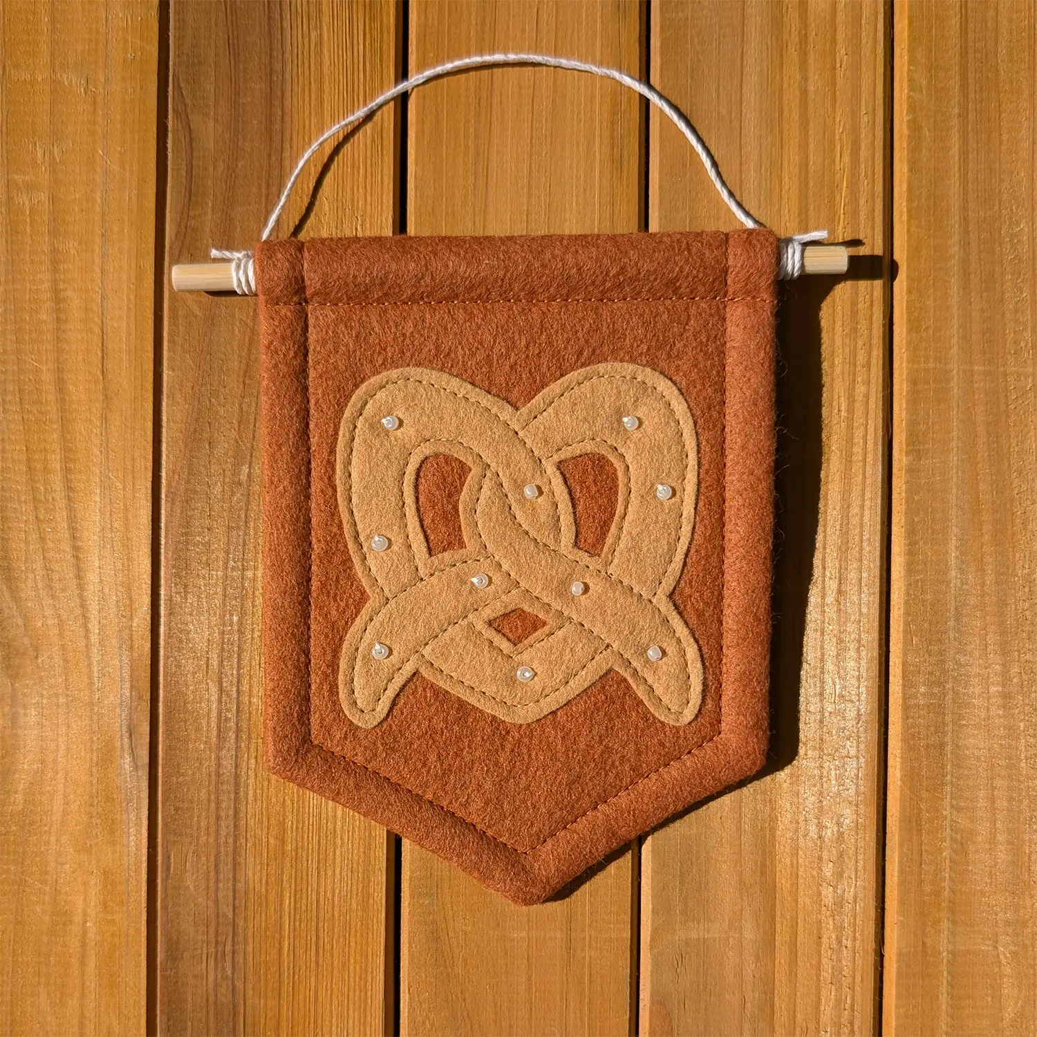 Pretzel Mini Felt Handmade Banner