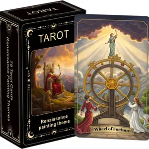 Renaissance Themed Historical Tarot, Tarot Card Decks, Tarot Cards for Beginners, Created for lovers of history, admirers of fine art, and spiritual explorers alike. The eternal archetypes of Tarot unfold as living paintings Tarot Card Game