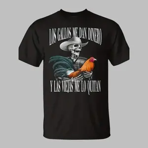 Men Skeleton Rooster Graphic Cotton T Shirt Crew Neck Skinny Fit Summer Tee For Adults Plus Size Short Sleeve Breathable Regular Fit Black