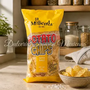 Papa casera  natural con sal>potato chips salt 170g