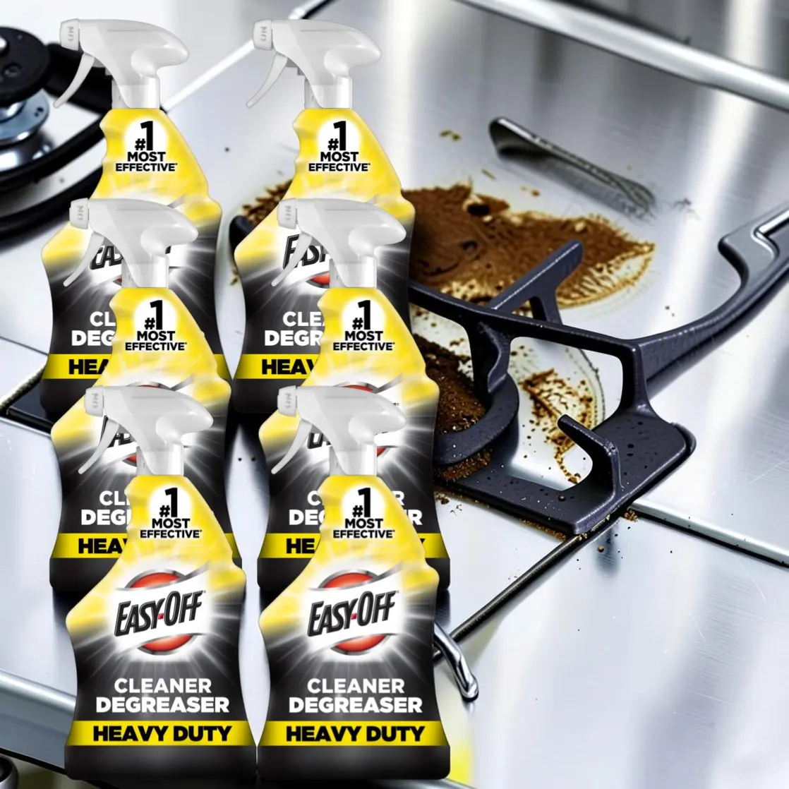 Easy-Off Heavy Duty Multi-Surface Cleaner & Degreaser Spray, 32oz (6-Pack)