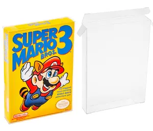 Nintendo Box Protector Case for Retail NES Game Box Clear Plastic Thick Sleeve