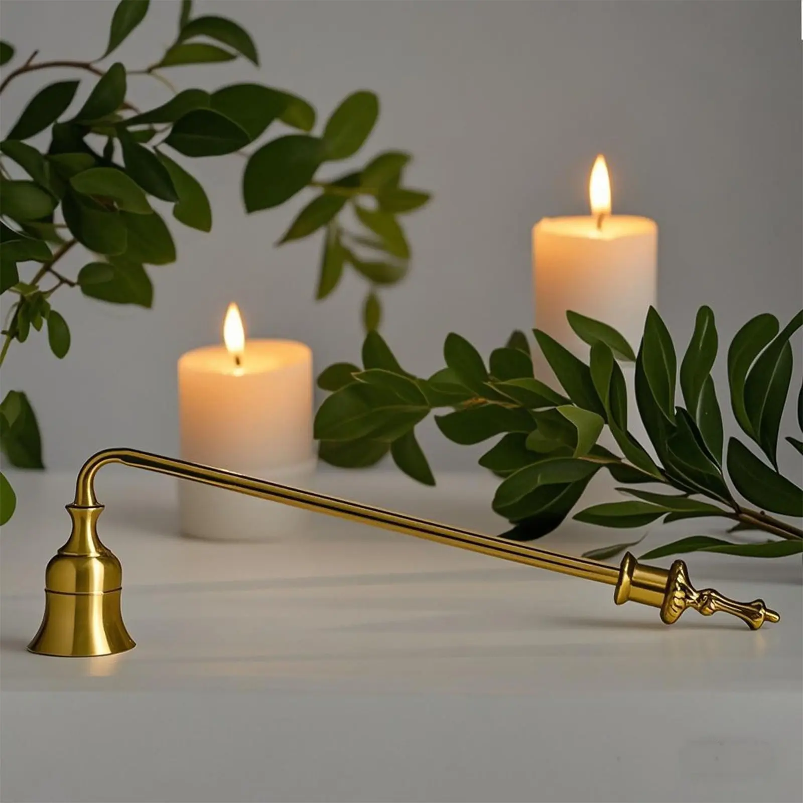 Metal Candle Snuffer Tool, Long Handle Design, Silver Options, European Style, Heat Resistant & Anti-Oxidant Features, Home Decor, Home Accessories, Room Decor, Living Room, Interior Decoration Accessories