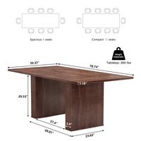 Walnut 78" Rectangular