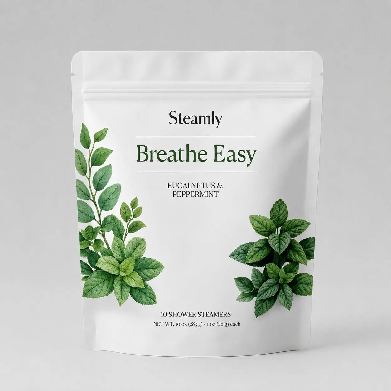 Steamly Breathe Easy Shower Steamers | Eucalyptus & Peppermint Essential Oils | 10 Premium Aromatherapy Shower Steamers | Made in USA