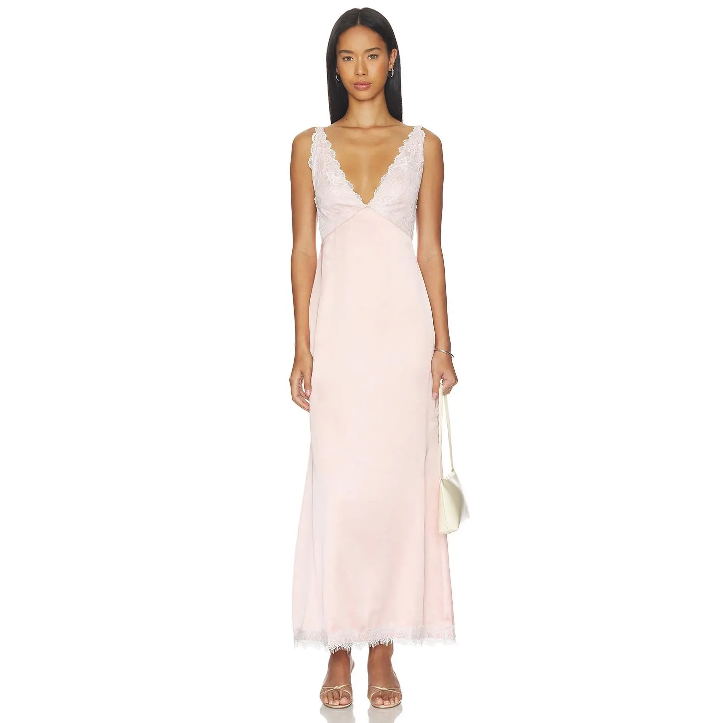 MORE TO COME Valencia Maxi Dress in Pale Peach