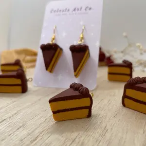 Handmade cake earrings