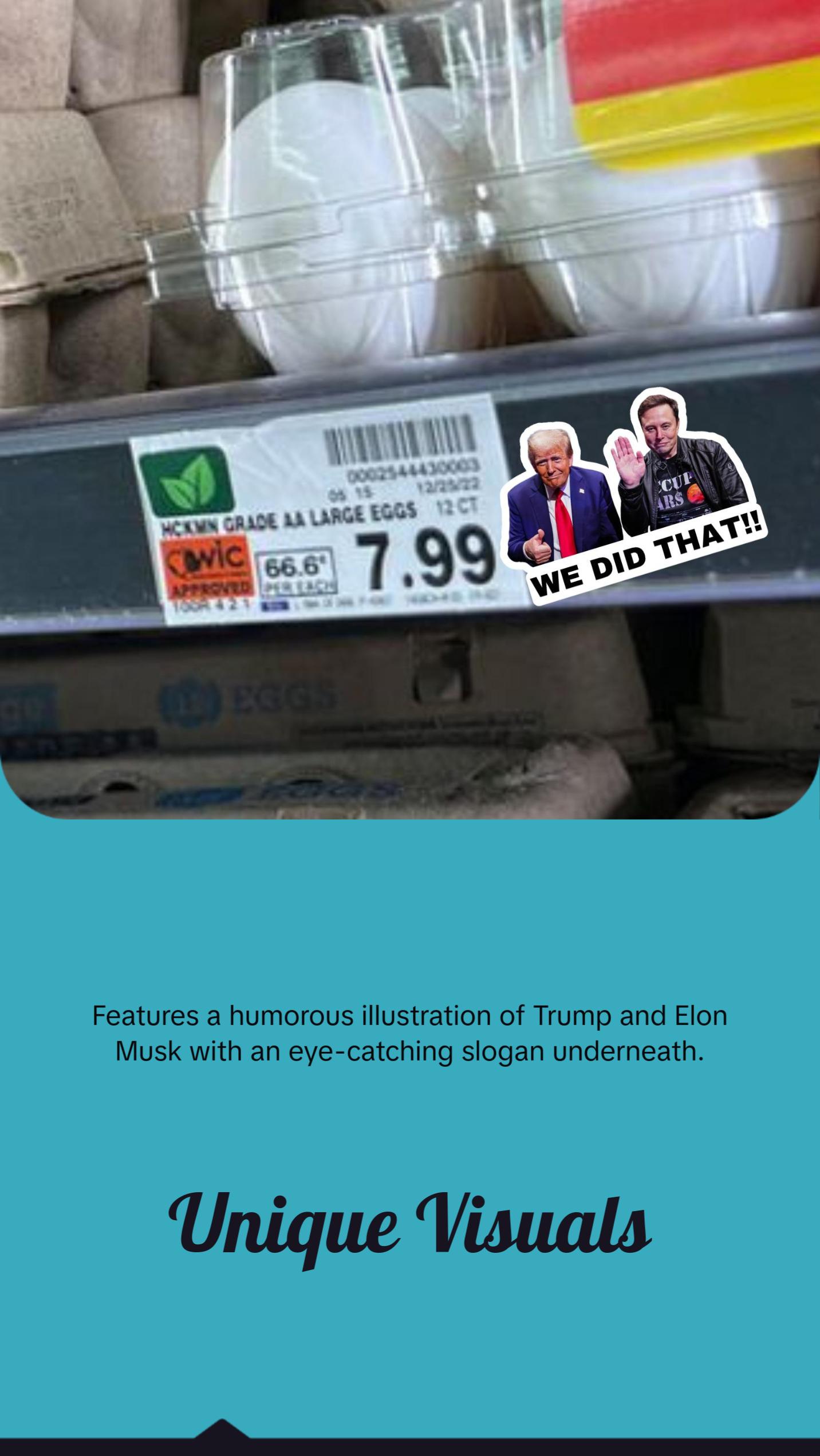 We Did That Trump and Elon Sticker | Political Sticker | Vinyl Sticker | Water Resistant | 2" x 1.5" | Anti Trump | Meme Sticker