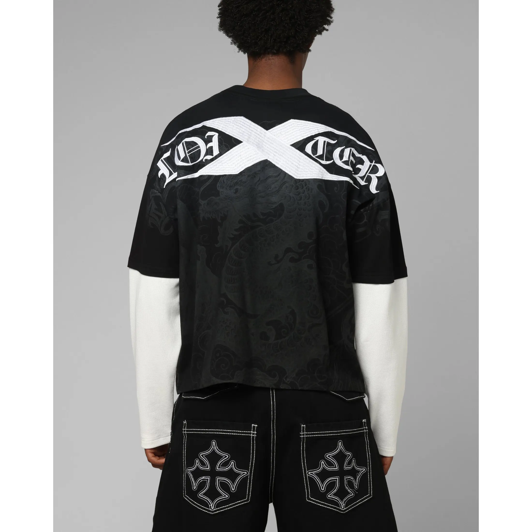 Loiter Xplicit Layered Long Sleeve T-Shirt Black
