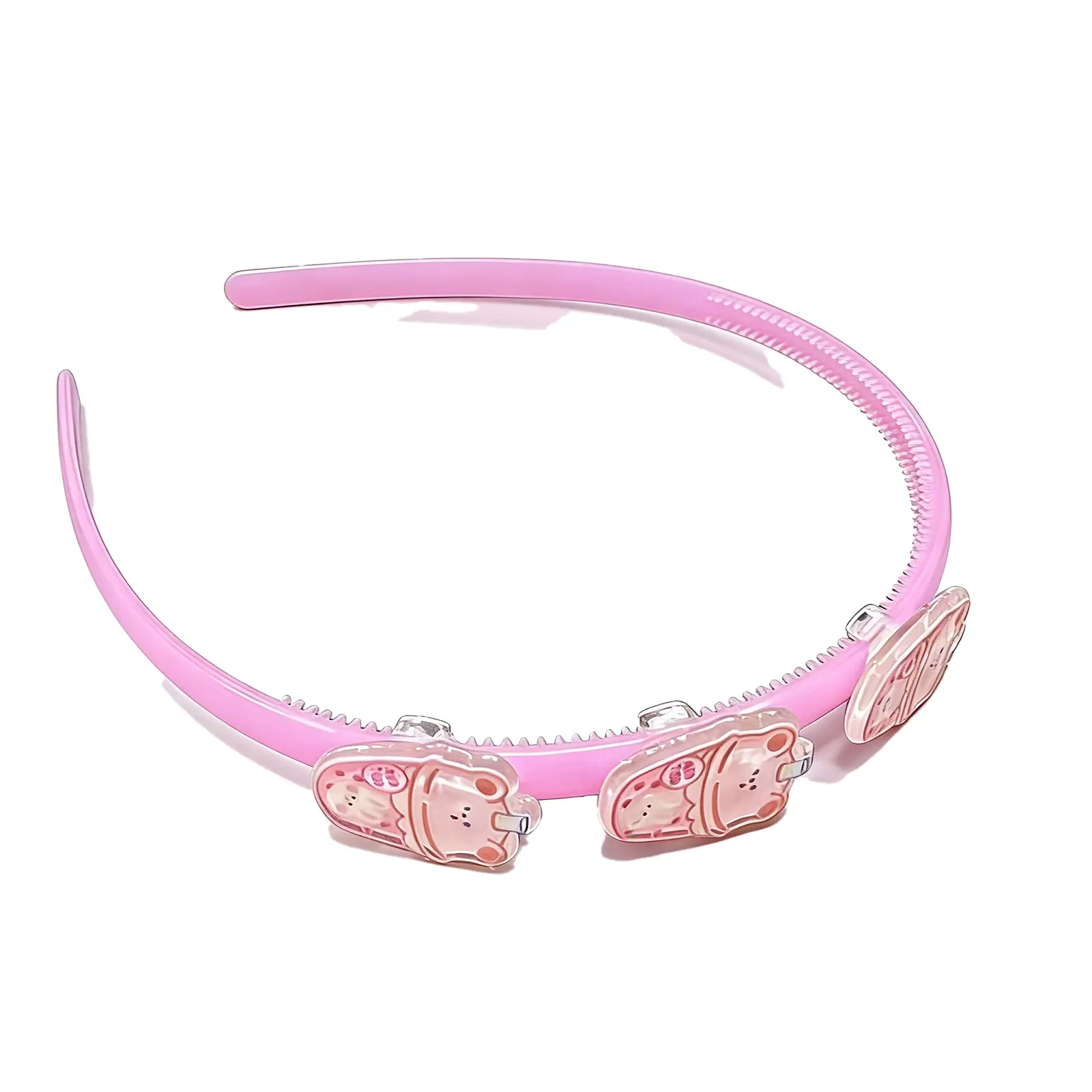 Kids Bear Head Milk Tea Headband - Purple