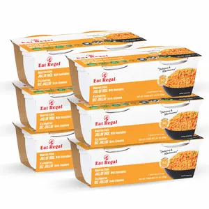 Eat Regal Gourmet Nigerian Style Jollof Rice with Vegetables, 8.8 oz Cups, Pack of 6 - Convenient Instant Rice Dish for All Ages - Food Instant Savory