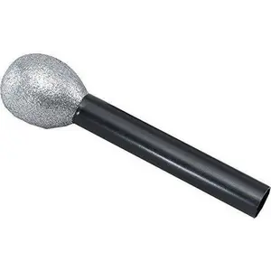 Glitter Microphone - Silver/Black - 9" - Prop Costume Accessory