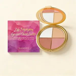 Glow Eyeshadow Blush Palette  2 in 1 Highlighter Blush Eyeshadow Natural Radiance Glass Skin Finish Long Lasting Perfect Mother's Day Gift for Mom Pampering Spoil Her