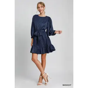 Umgee Rhinestone Satin Dress