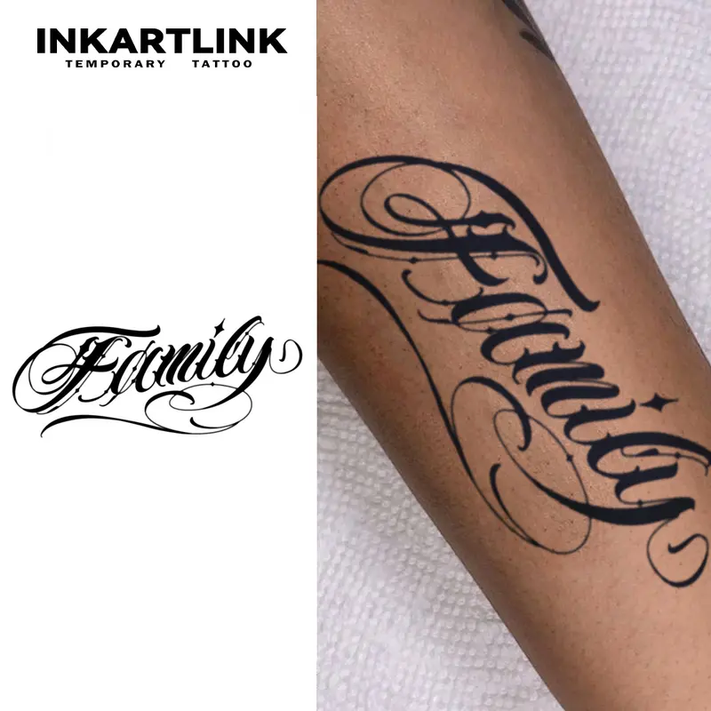 INKARTLINK Ethnic Art Design Peel Off Sticker Tattoos - 2-Sheet Large Family Temporary Tattoos for Adults, Long-Lasting (1-2 Weeks), Waterproof, Realistic, No Adhesive, No Reflection, Suitable for All Skin Types