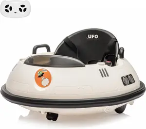 12V Baby Bumper Car with Parent Remote Control - Electric Ride on Car for Toddlers with Joystick, 360° Rotation, Flashing Lights & Music, 2 Speed Modes, Safety Belt - Ideal Gift for Boys & Girls Ages-01