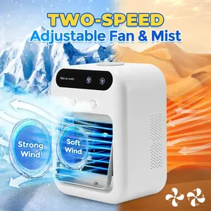 Car Air Freshener Portable Electric Fan Air Conditioners Desktop Air Cooler USB Recharge LED Night Light Water Mist Fun Air Cooler For Home Office