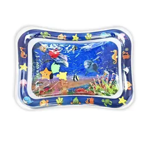 Dinosaur & Marine Life Pattern Inflatable Water Mat, Inflatable Water Play Pad, Outdoor Play Toy for Birthday Gifts