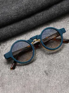 New Fashion Round Sunglasses for Women Vintage Oversized Trendy Style UV400 Protection Lens Sunglasses Shades Eyewear, Round Frame, All Seasons Wear, Metal Sunglasses