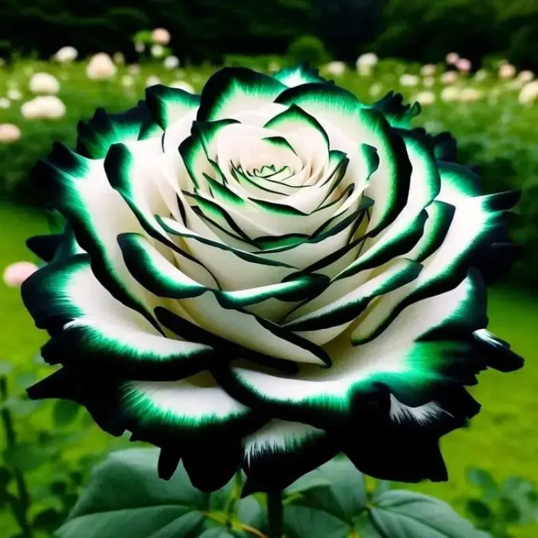 200-Pack Striped Rose Seeds Bag - Green & White Colorful Mix Gardening Supplies, Partial Sun Outdoor Planting, All Seasons, Ideal for Borders/Containers to Grow Flowers & Enhance Outdoor Space, Great for Gardeners