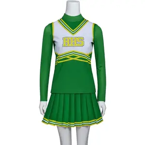 Senior Year Cheer Uniform Costume Dress Green High School Musical Cheerleader Costume Cheerleading Outfit