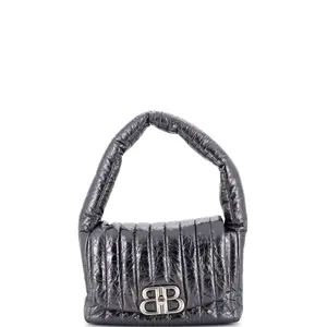 Pre-owned Balenciaga Leather Shoulder Bags Monaco Sling Bag Padded Quilted Small by Rebag
