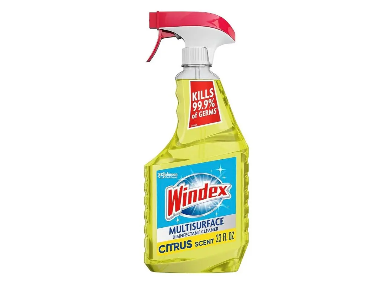 Windex Disinfectant Multi-Surface Cleaner Spray Bottle, 23 fl oz, Citrus Fresh