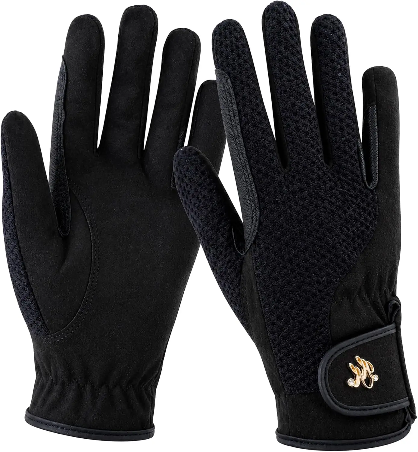 Harrison Howard Women's Lightweight Equestrian Riding Gloves - Anti-Slip Surface, Comfortable Grip, Machine Washable for Gardening, Cycling, Driving (Home Supplies)