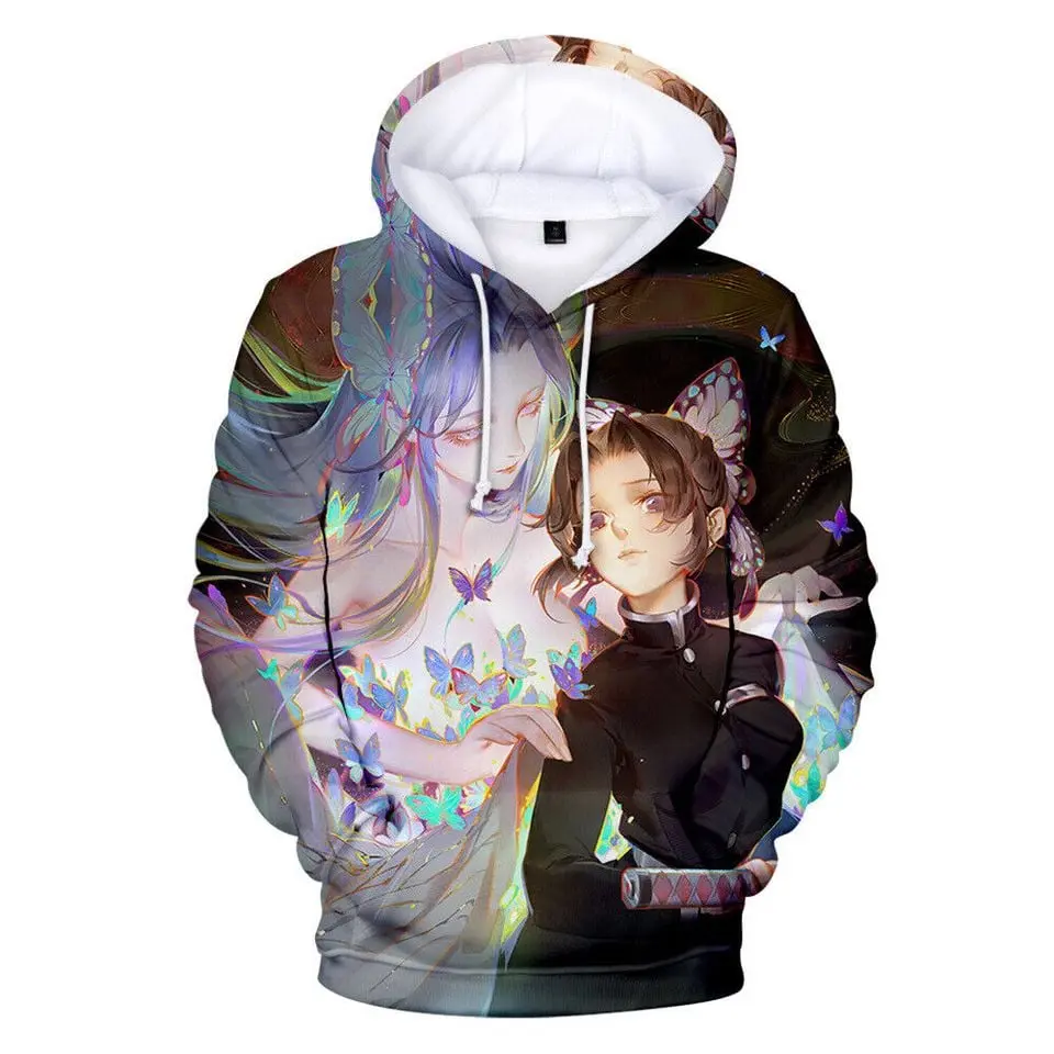 Shinobu Kimetsu 3D Hoodie Menswear, Unisex Long Sleeve Hoodie
