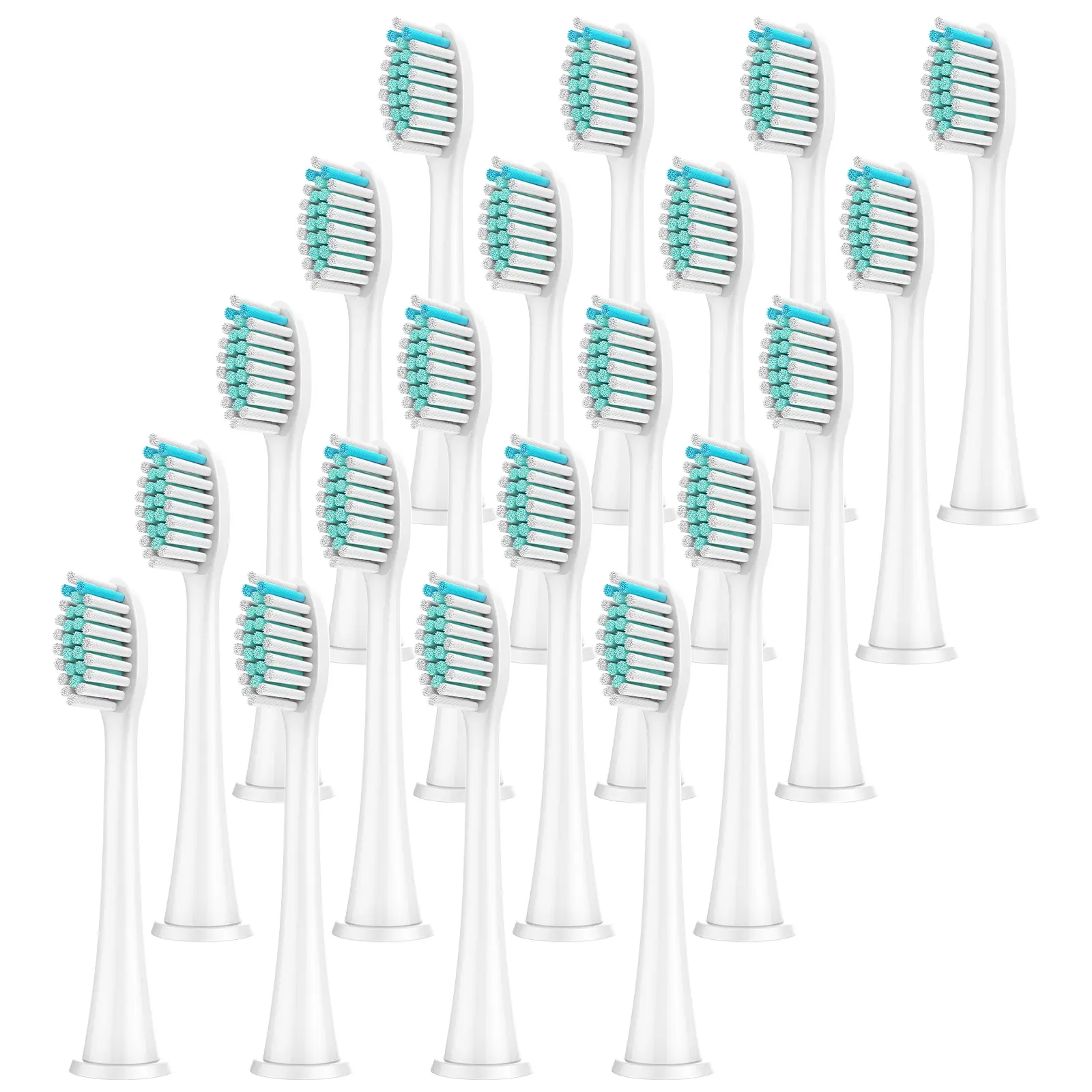 20 Pcs Replacement Brush Heads Compatible with Philips Sonicare Electric Toothbrush, Toothbrushes Head for 1100 4100 5100, Replaceable Brush Heads