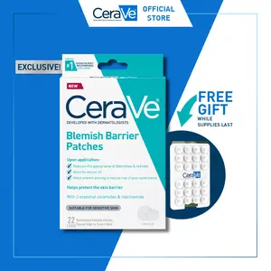 CeraVe Blemish Barrier Patches, Dermatologist Developed With 3 Essential Ceramides & Niacinamide 22ct