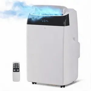 14000 BTU Inverter Portable Air Conditioner with Heat Pump, Dual Hose Portable AC Unit Cooling and Heating for Room up to 450 Sq Ft, Energy Saving Quiet Dehumidifier, White