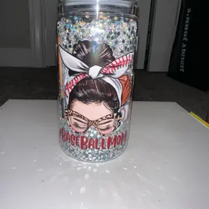 16oz rhinestone cup - Baseball Mom