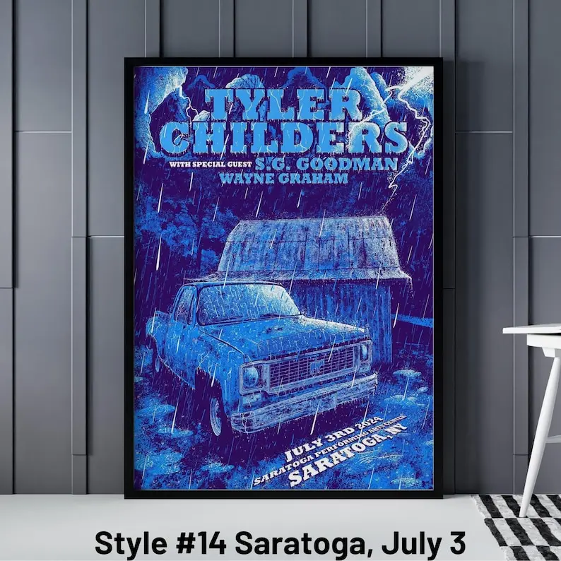 Tyler Childers All Gig Posters - Tyler Childers Missoula Washington Grizzly Stadium Poster - George The Poster - Ford Idaho Poster