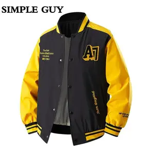 New Spring/Autumn Unisex Embroidered Baseball Jacket for Teens — Loose Fit, Fashionable Trendy Style, Matching Couple Baseball Outfit