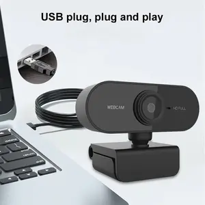 1080P computer high-definition camera, built-in microphone, plug-and-play USB camera and tripod