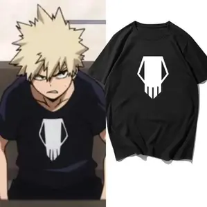 Summer My Hero Academia Bakugo Katsuki T-Shirt, Printed Fashion Tee for Men and Women, Unisex Shirt, Gift for Him and Her Underwear Menswear Top