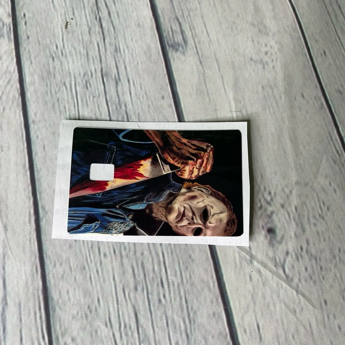 Halloween knife credit card skin sticker decal