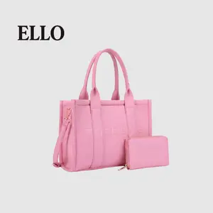 Zoey ELLO Stylish Tote Bag Set 2025 Women's Large Capacity Handbag in Multiple Colors for Everyday Use