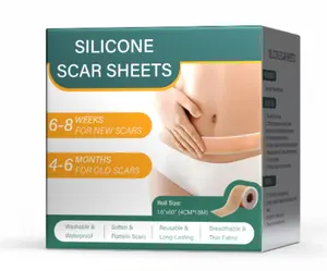 Silicone Scar Removal Sheets 1.6x60 Reusable Medical Grade Strips Treatment for Surgical Scars C-Section Keloid Burns Acne Post Tummy Tuck Recovery