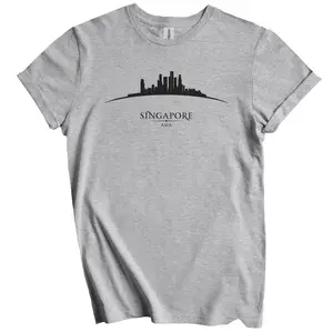 Singapore Asia Cityscape Downtown Skyline T-Shirt