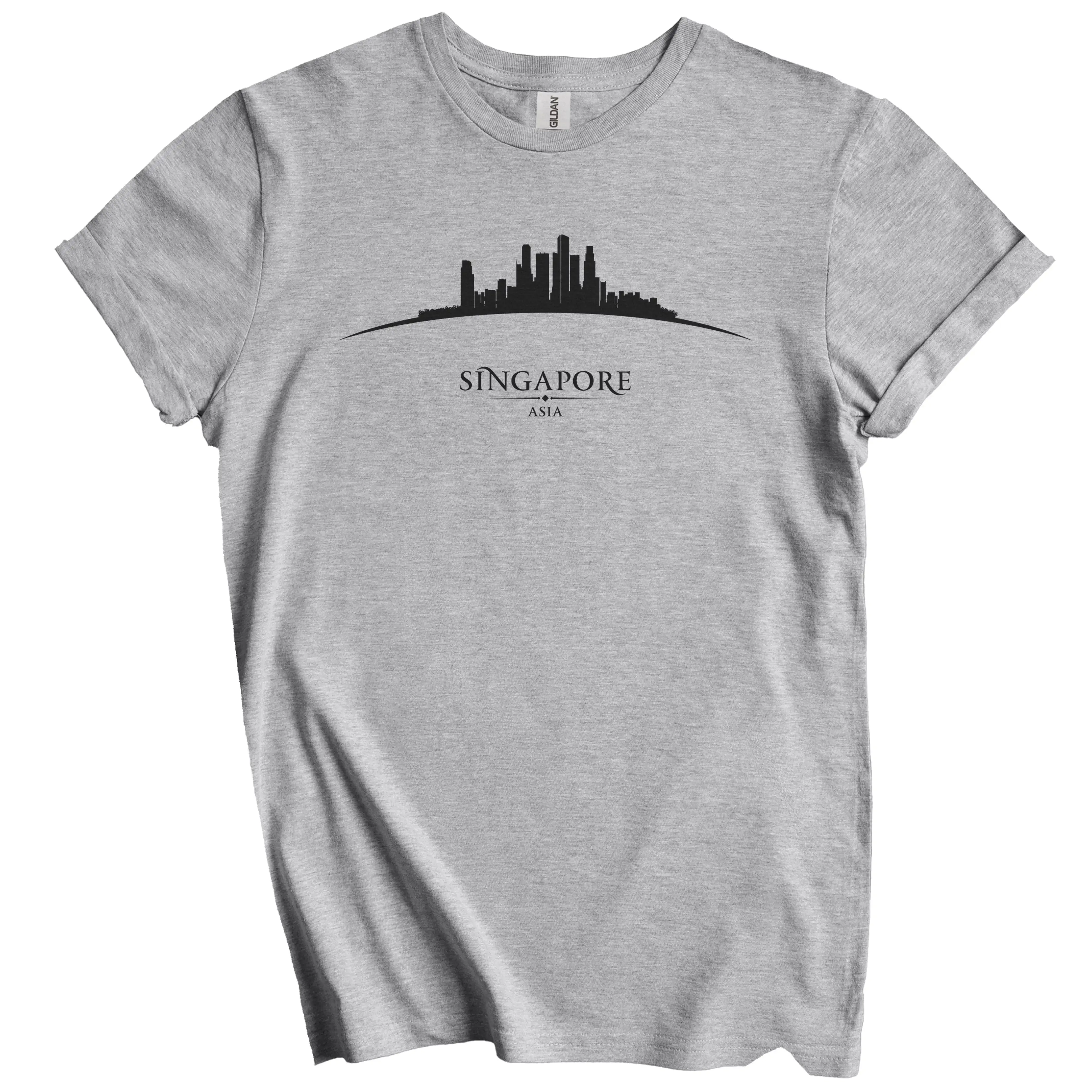 Singapore Asia Cityscape Downtown Skyline T-Shirt