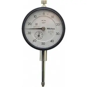 Mitutoyo Dial Drop Indicator: 1" Range, 0-50-0 Dial Reading, 0.001" Graduation, 2-1/4" Dial Dia 0.1" per Revolution, Lug Back, 0.002000" Accuracy, Revolution Counter 2417A