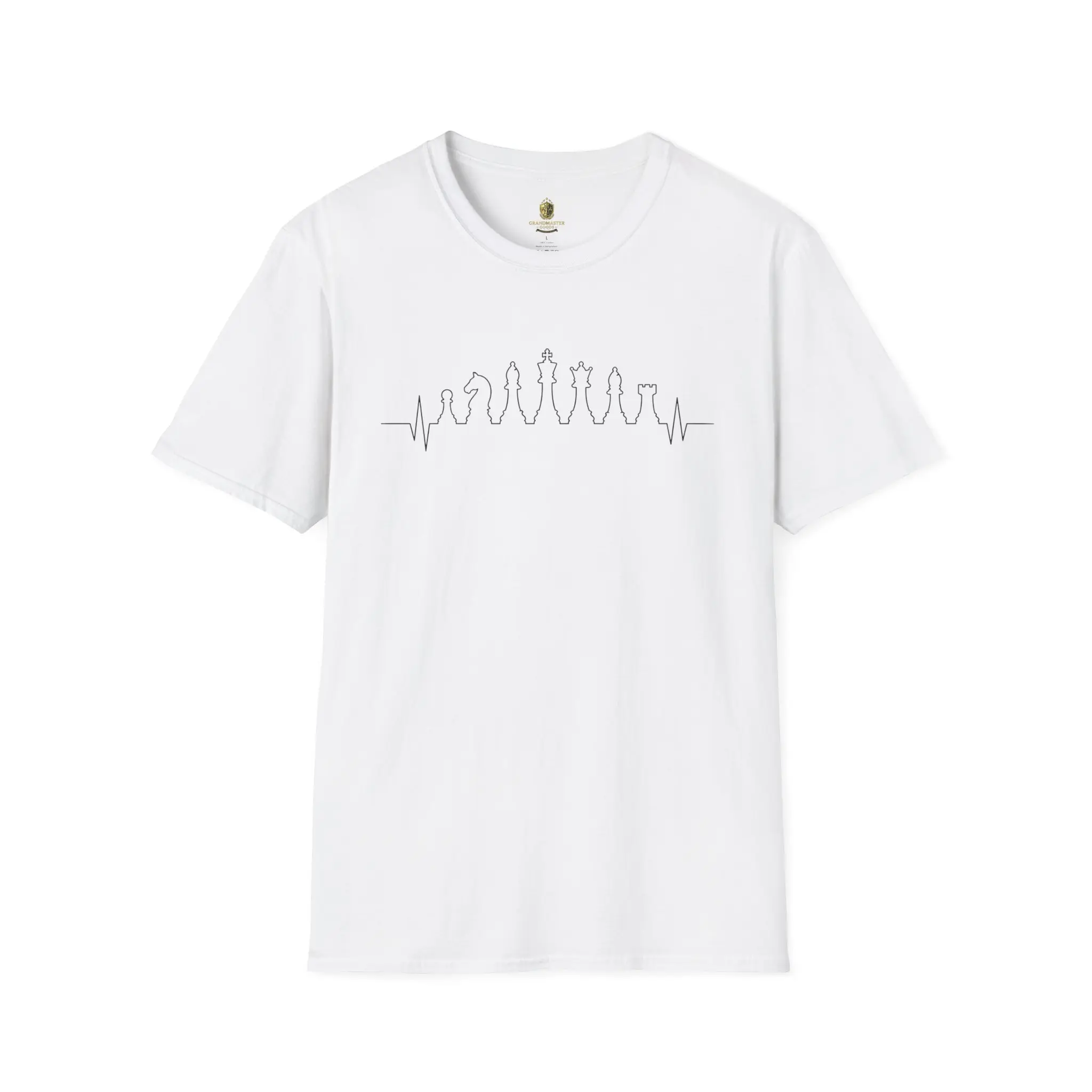 Chess Heartbeat Shirt | Minimalist Chess Line Art Tee | Chess Lover T-Shirt | EKG Chess Graphic Tee | Gift for Chess Players
