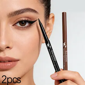 Eyeliner Pen Set ( + ), Waterproof Smudgeproof Long-Lasting Eyeliner, Fine Tip Quick Dry, 2 Pcs, All-Day Wear, Daily Party Makeup, Eye Makeup Products, Longwear Eye Liner