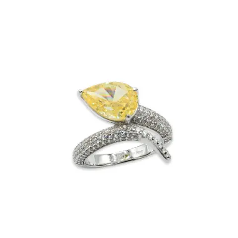 Yellow Snake Ring Sterling Silver 925