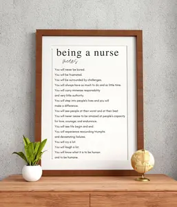 Being a Nurse Means poster Wall Art, Nurse Wall Art, Nurse Appreciation Gift, Nurses Week Inspirational