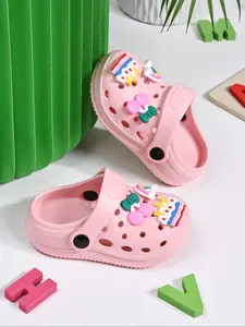 Summer New Solid Color Hole Shoes, Cute Thick Sole Anti-Slip Beach Vacation Sandals, Breathable Kids Shoes, Birthday Gift, Fashionable Breathable Sandals