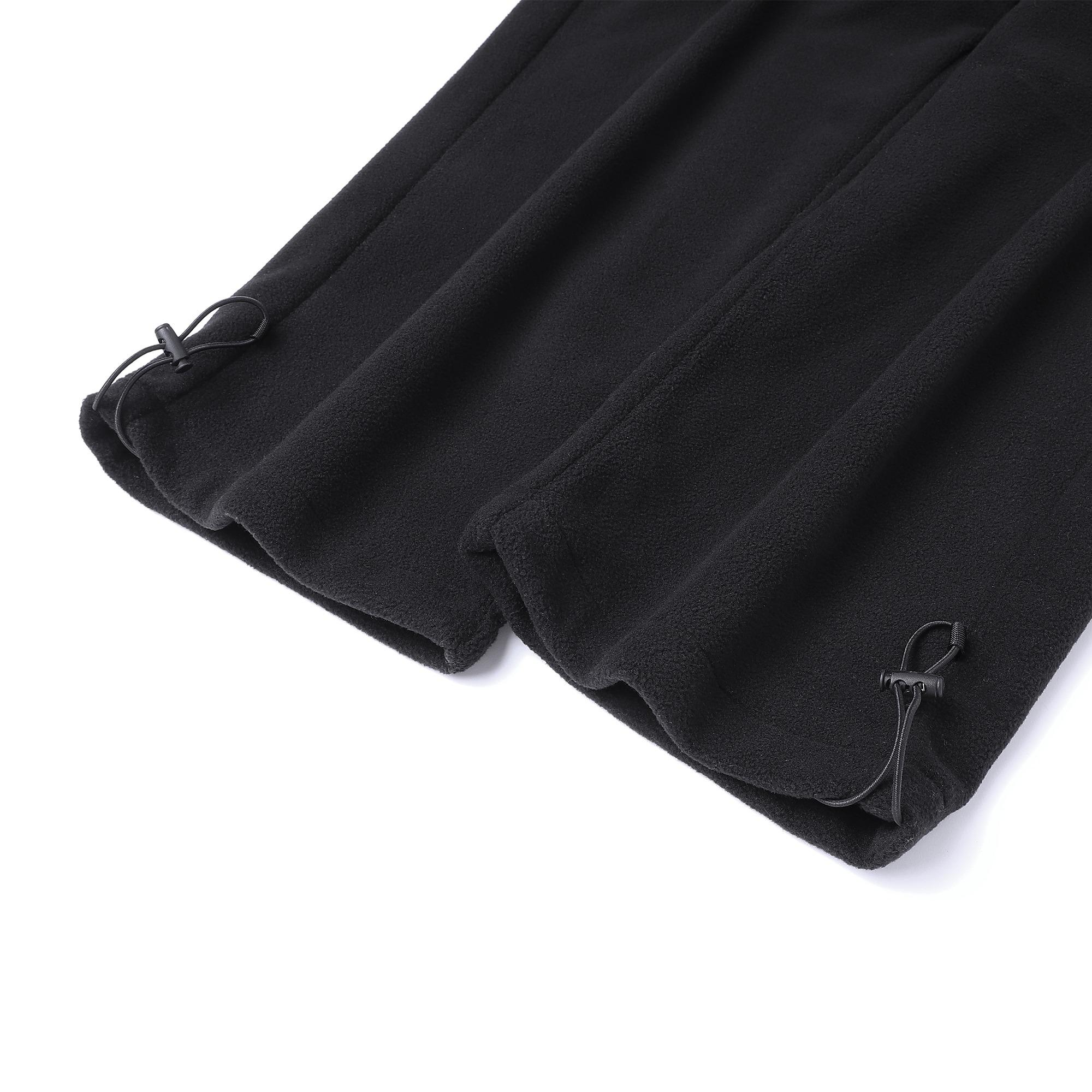Men's Soft Fleece Cargo Sweatpants - Menswear Simple Full-Length Straight Casual Wear Pants, Adjustable Drawstring Elastic Waist, Multi-Pocket Loose Fit, Toggle Cuffs, Warm Streetwear Bottoms for Fall Winter Daily Use