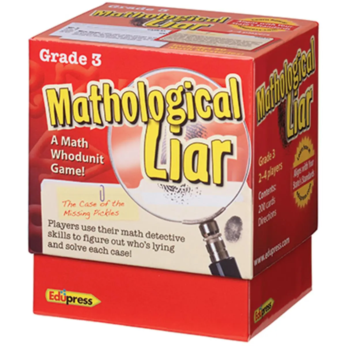 Edupress Mathological Liar Grade 3 Educational Game, Math Detective Mystery Cards for Kids, Classroom Math Learning Tools